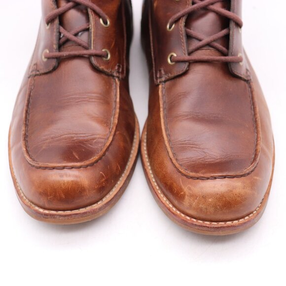 UGG Larus Grizzly Dark Brown Leather Men\'s 10.5 Foldover Combat Boots 1001921 main image 11